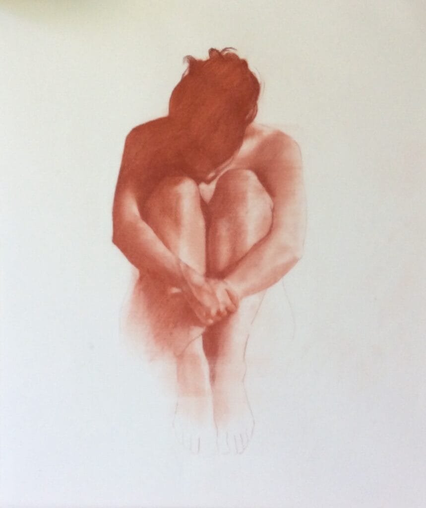 Dreamer red chalk by Patrick Palmer