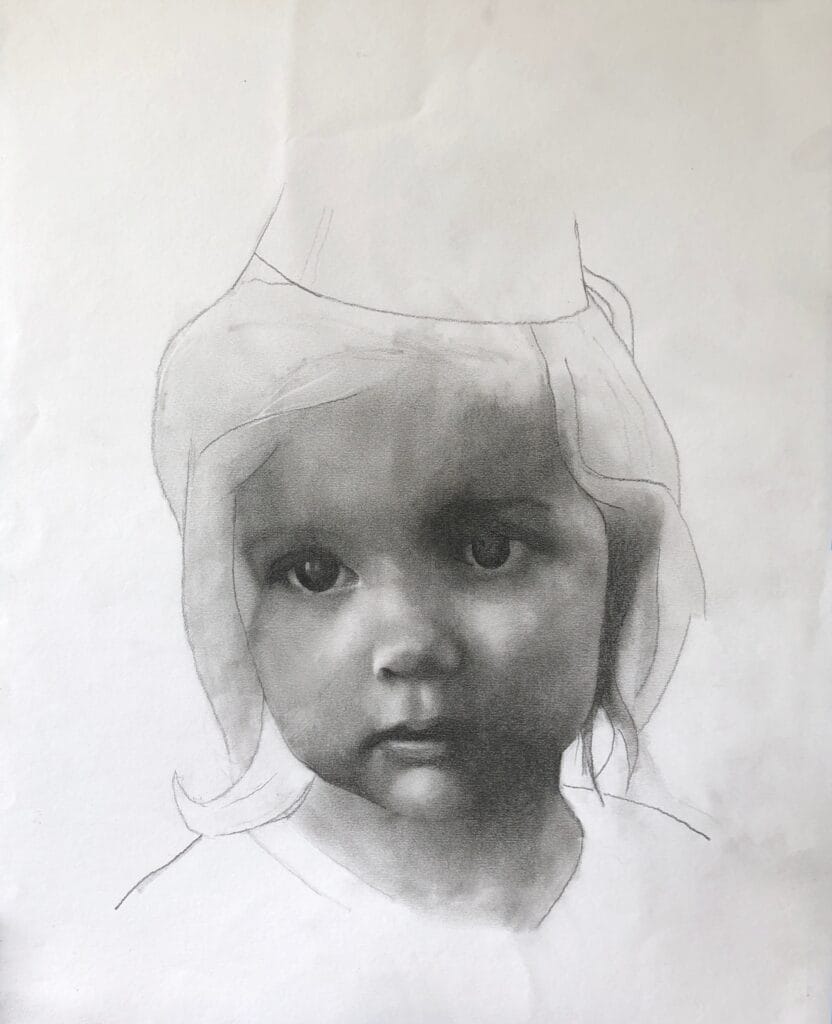 Child Portrait - Sarah. Graphite.